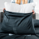 Hugged® Bambus sengetøy - Navyblå