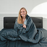 Hugged® Bambus sengetøy - Navyblå